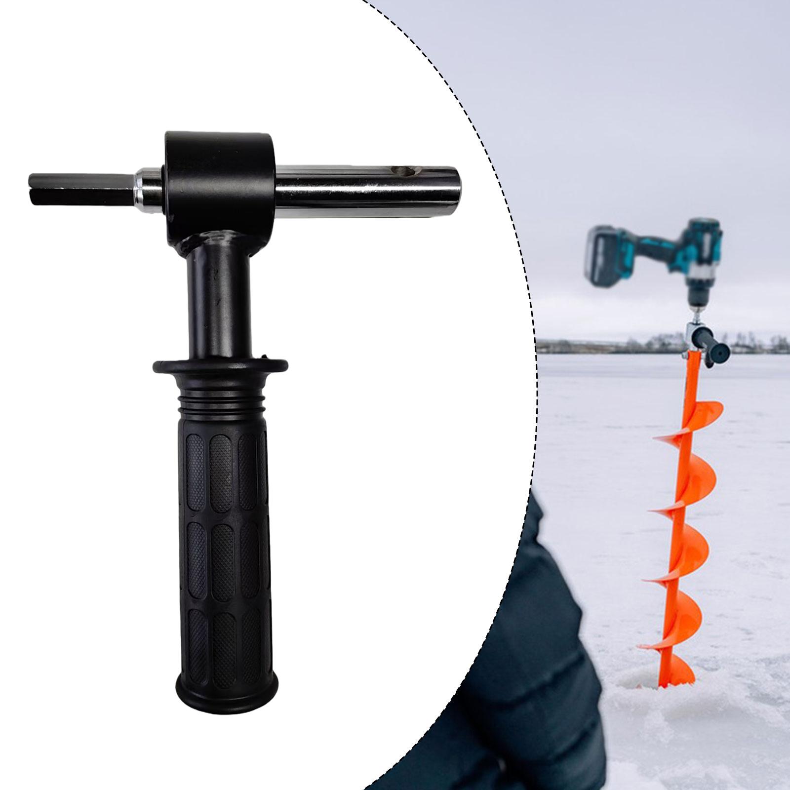 Auger Drill Attachment - Eisschneckenbohrer-Adapter mit Griff, robust, leicht, für