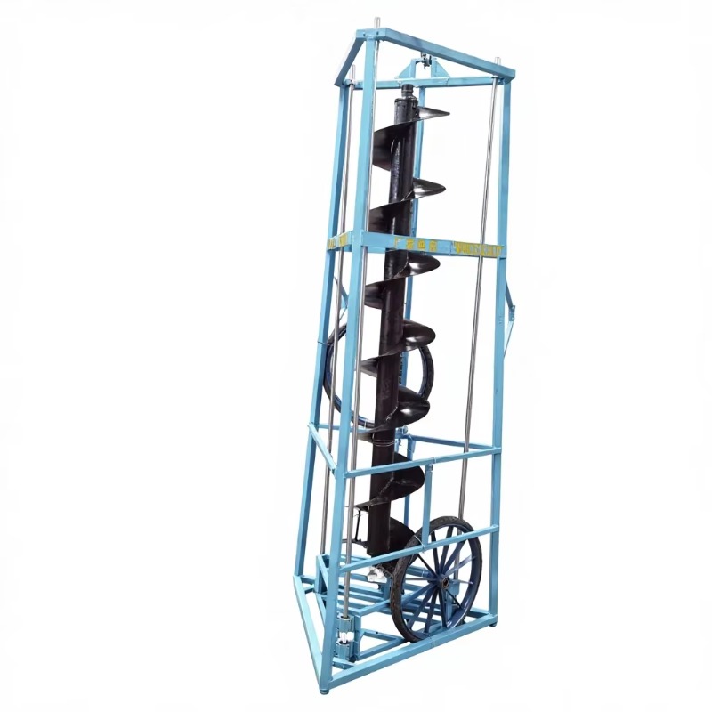 Auger Drill Attachment - 【Bestseller】 Hydraulischer Dreifuß-Erdbohrer für Bagger, Photovoltaik-Säulen