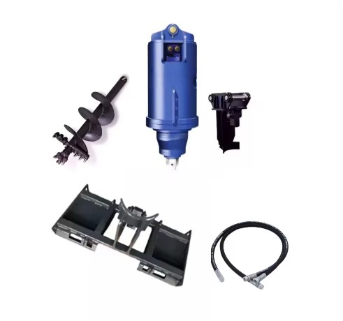 Auger Drill Attachment - Minibagger oder Kompaktlader-Aufsatz Erdbohrermotor und Schneckenbohrer