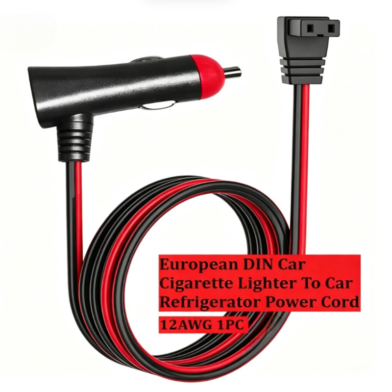 Heavy Equipment Program - Hochleistungs-12AWG-Europäisches DIN-Auto-Zigarettenanzünderkabel zu 2-Pin-Stromkabel für Autokühlschränke