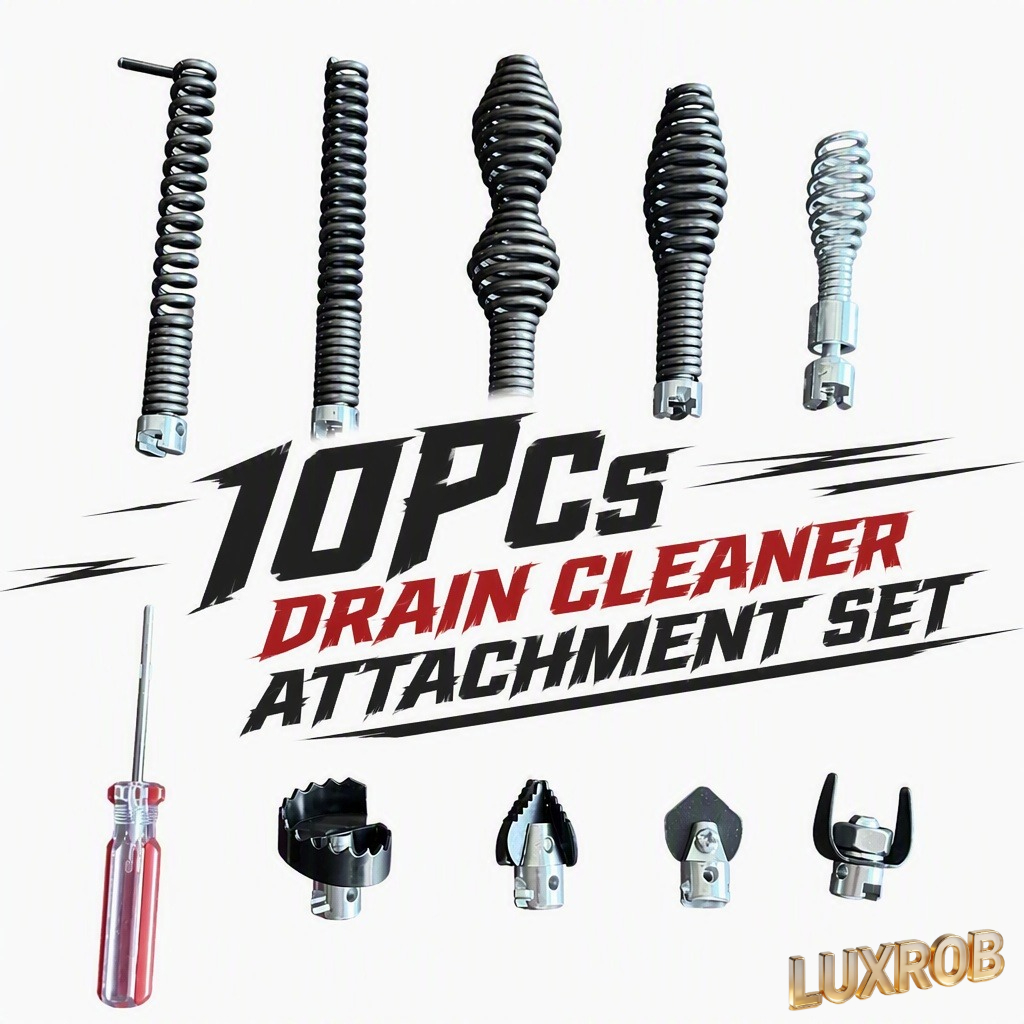 10-teiliges Abflussreiniger-Se – Auger Drill Attachment Bewertung und Preis