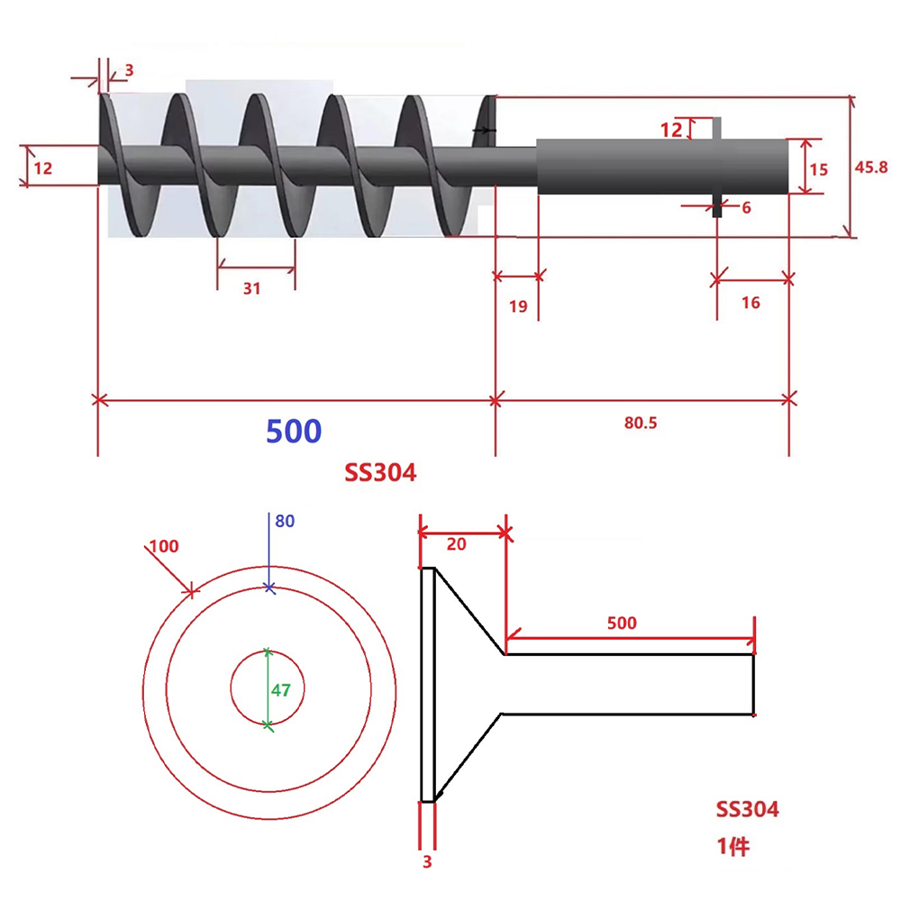 Maßgeschneiderte Schneckenbohr – Auger Drill Attachment Bewertung und Preis